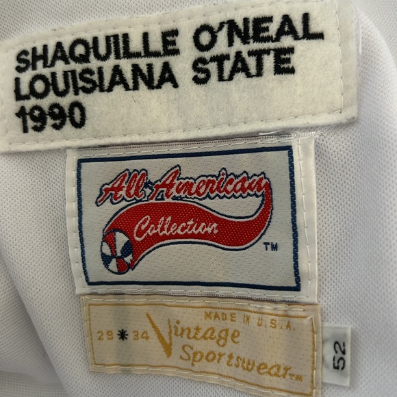 All American Collection SHAQUILLE O'NEAL LOUISIANA STATE 1990 33 Jersey Vintage - Picture 15 of 15